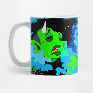 Demon Girls Are Scared of Blue Smoke Skulls Mug